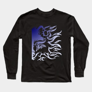 wolf tribal snow Long Sleeve T-Shirt